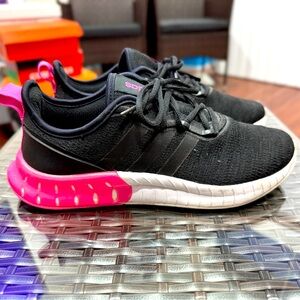 Adidas Black and Pink Athletic Sneakers